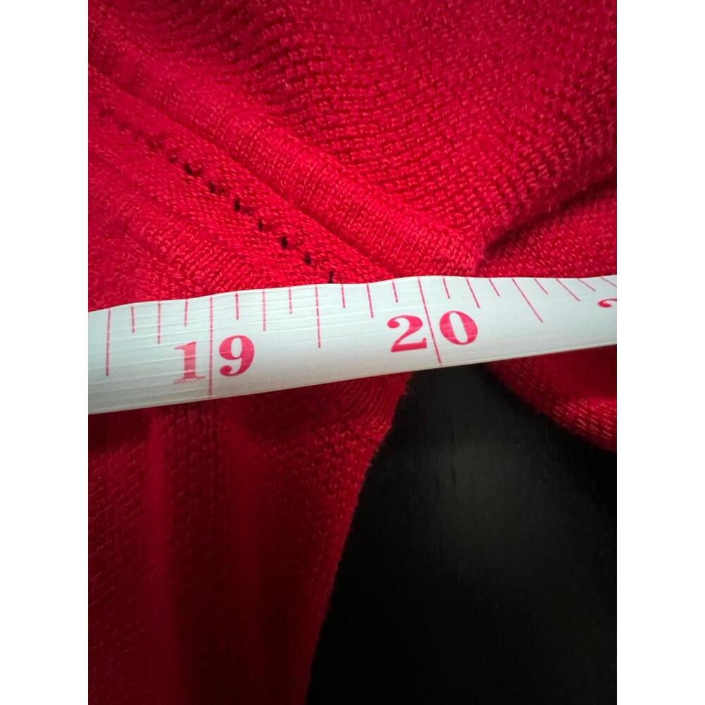 Athleta Cotton Crew Neck Red Pullover Sweater - Small - Picture 5 of 6
